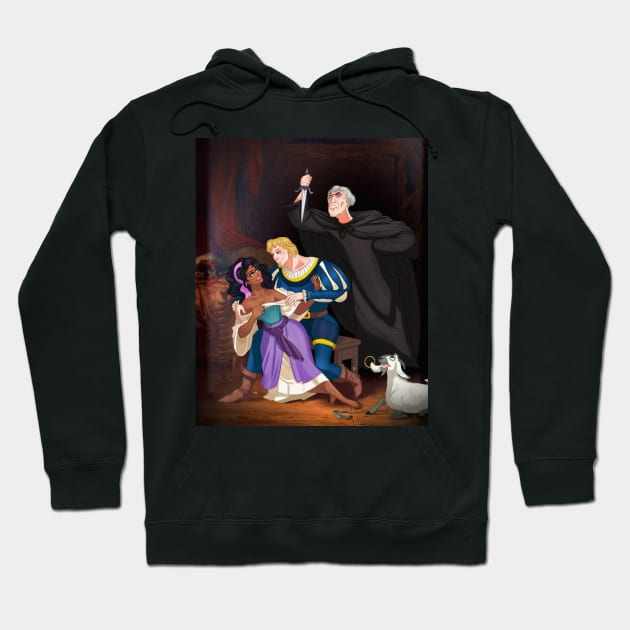 Frollo stabbing Phoebus Hoodie by Mo-Machine-S2